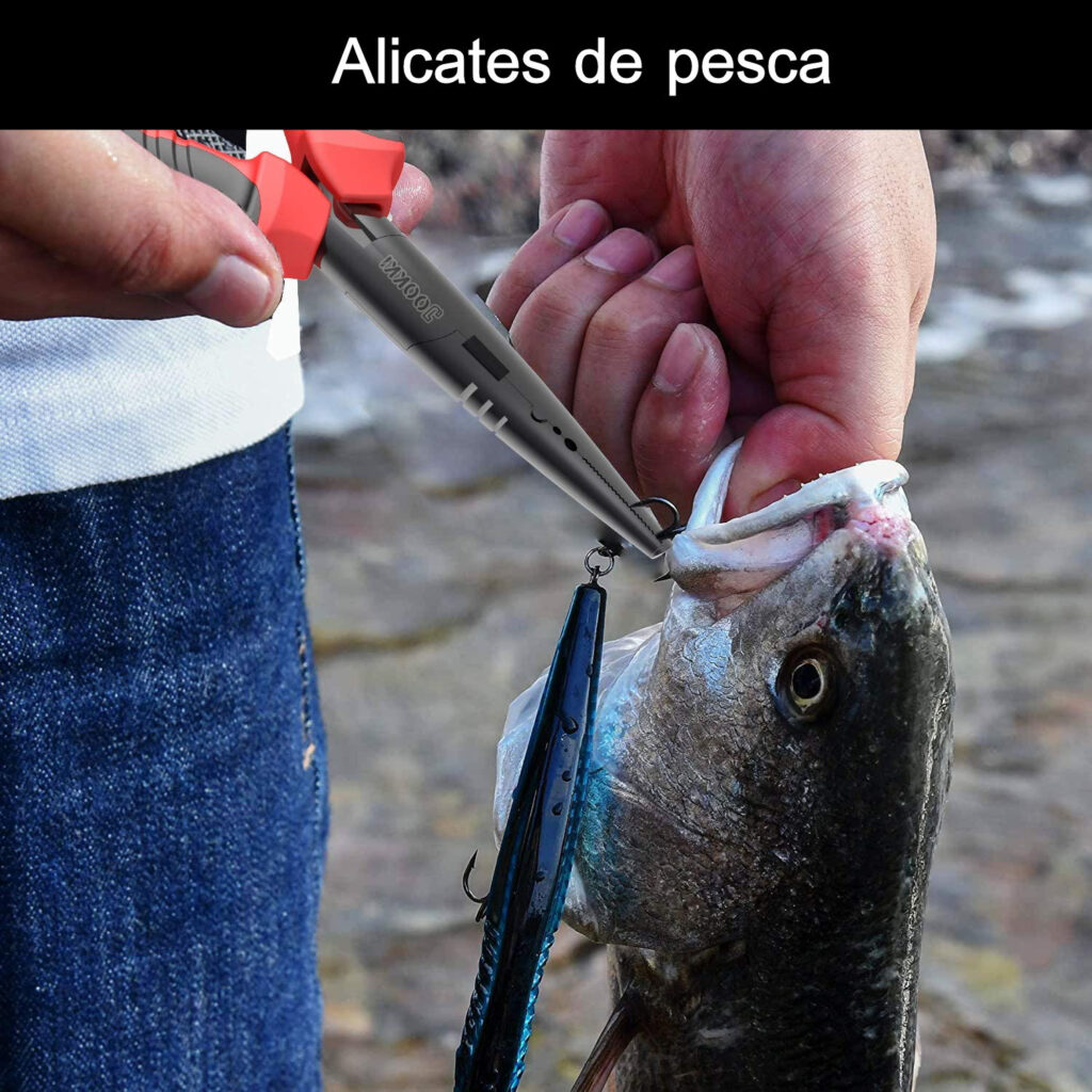 Alicates de pesca para quitar anzuelos de los peces
